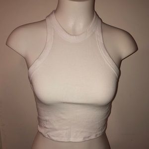 Garage White Crop Top